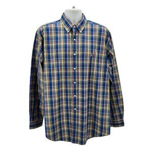Vintage Ralph Lauren Mens 16 1/2 - L Shirt Classic Fit Plaid Multicolor Preppy